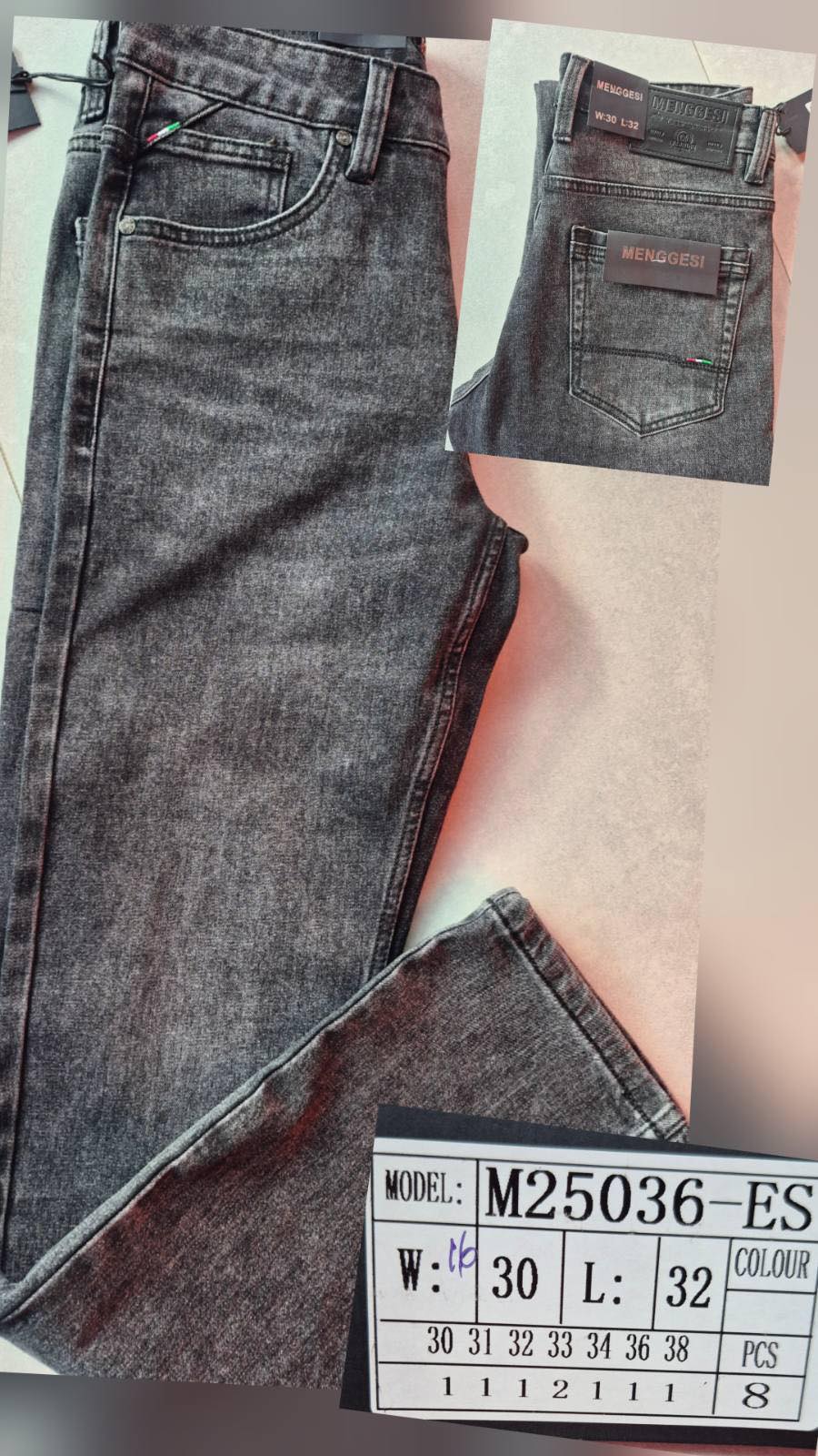 Джинсы God Baron (30-38) M25036-ES grey (деми)