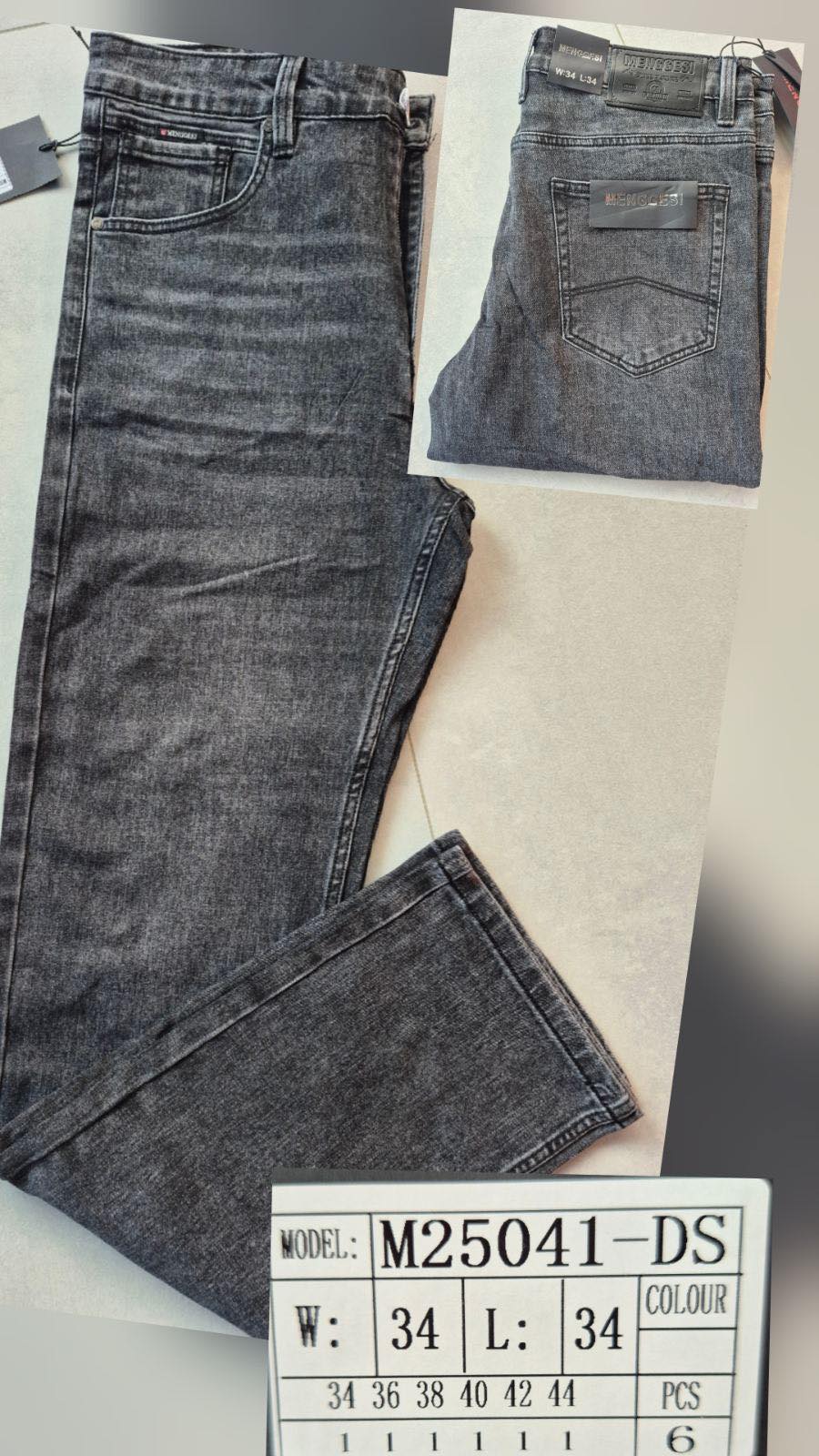 Джинсы God Baron (34-44) M25041-DS grey (деми)