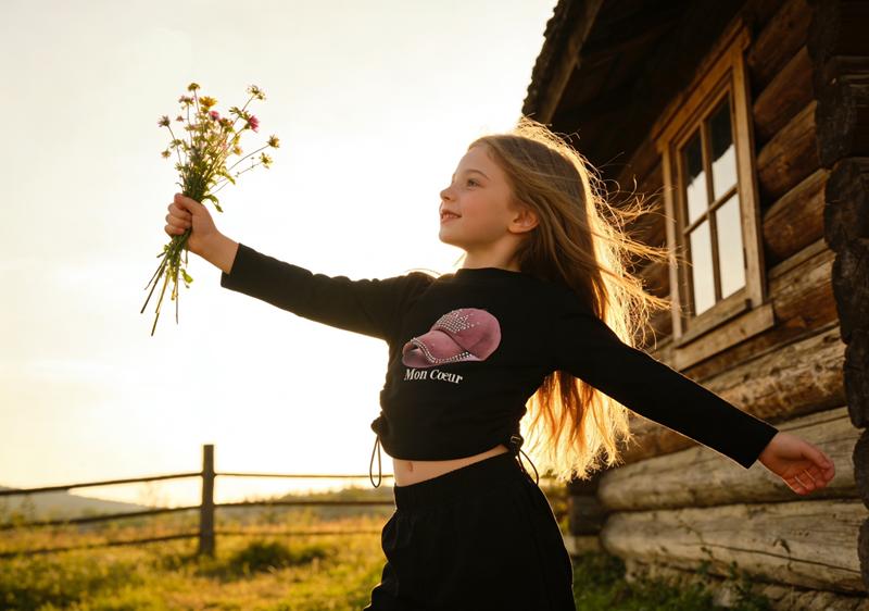 Свитер Yalisi (120-160) 5816 black (деми)