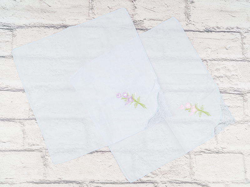 Носовой платок Shawls (27*27) P115 mix вышивка (лето)