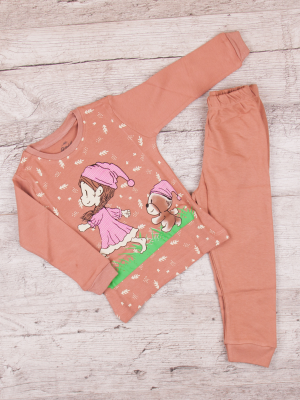 Пижама OL (4-6) P068 brown (деми)