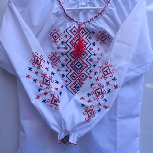 Вышиванка Кузя (92-122) 034 white (деми) Кузя 034 white