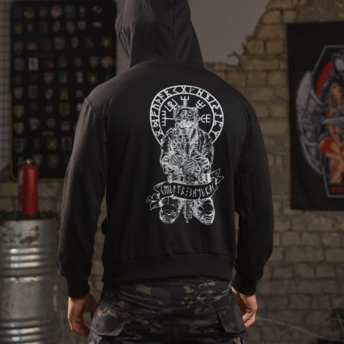 Худи Madoka (M-3XL) 418 black (деми) Madoka 418 black