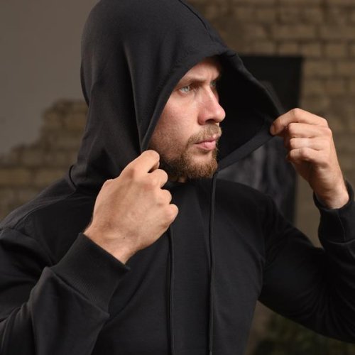 Худи Madoka (M-3XL) 452 black (деми) Madoka 452 black