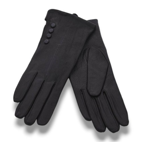 Перчатки КОРОЛЕВА (6.5-8.5) 0603 шк-олень вовна black (зима) КОРОЛЕВА 0603 шк-олень вовна black