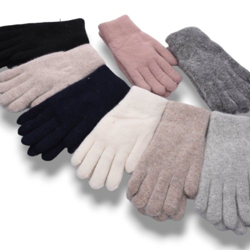 Перчатки КОРОЛЕВА (one size) 7103 ангора хутро mix (зима) КОРОЛЕВА 7103 ангора хутро mix