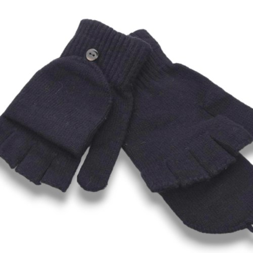 Варежки КОРОЛЕВА (one size) 1301M безпальців black (зима) КОРОЛЕВА 1301M безпальців black