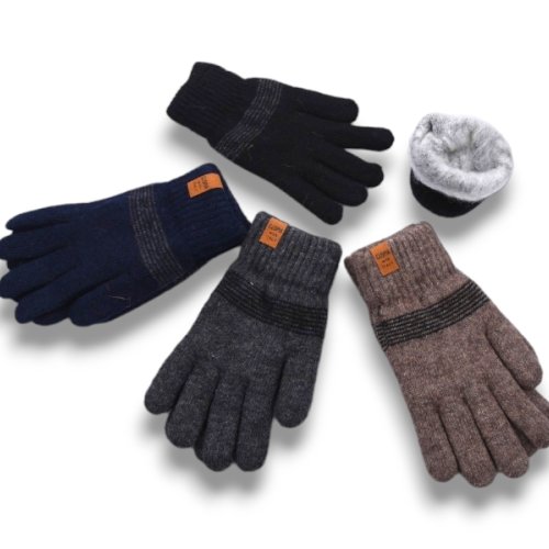 Перчатки КОРОЛЕВА (6-8) 6012 двойні mix (зима) КОРОЛЕВА 6012 двойні mix