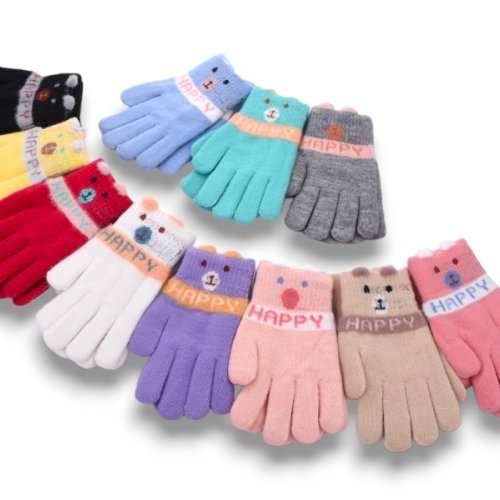 Перчатки КОРОЛЕВА (3-5) E0930 дит.двойн.mix (зима) КОРОЛЕВА E0930 дит.двойн.mix