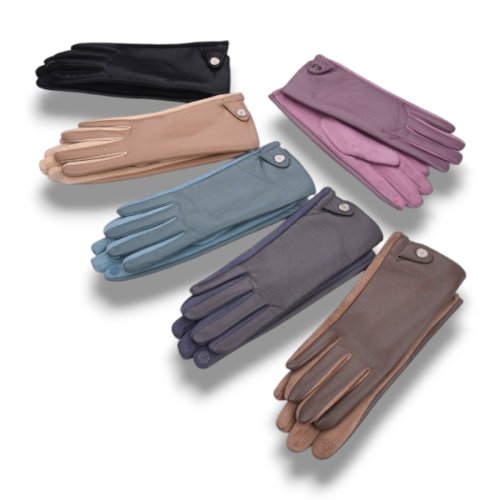 Перчатки КОРОЛЕВА (6.5-8.5) B13-98 кож.зам.плюш-сенс.mix (зима) КОРОЛЕВА B13-98 кож.зам.плюш-сенс.mix