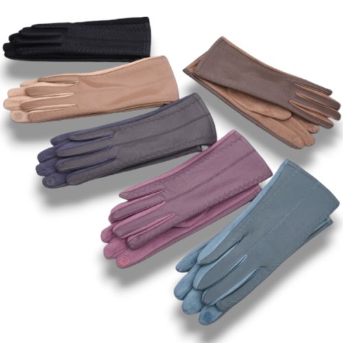 Перчатки КОРОЛЕВА (6.5-8.5) B13-93 кож.зам.плюш-сенс.mix (зима) КОРОЛЕВА B13-93 кож.зам.плюш-сенс.mix