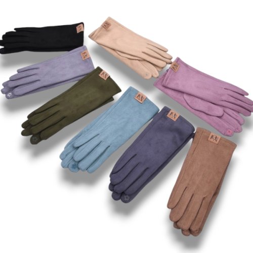 Перчатки КОРОЛЕВА (6.5-8.5) B22-88 кож.зам.плюш-сенс.mix (зима) КОРОЛЕВА B22-88 кож.зам.плюш-сенс.mix