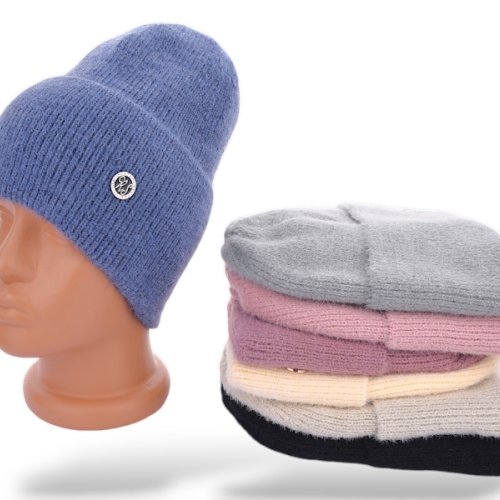 Шапка КОРОЛЕВА (one size) 2-09 ангор-фліс mix (зима) КОРОЛЕВА 2-09 ангор-фліс mix