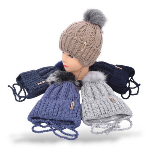 Шапка Angelica (50-54) WU001-1 на флісі mix (зима) Angelica WU001-1 на флісі mix