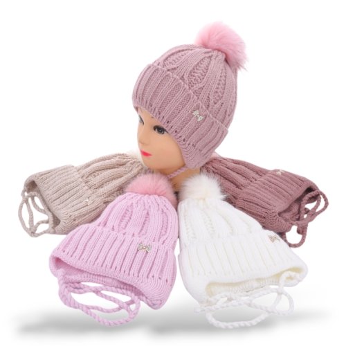 Шапка Angelica (50-54)&nbsp; WU001-3 на флісі mix (зима) Angelica  WU001-3 на флісі mix