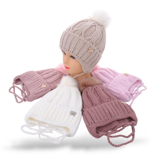 Шапка Angelica (50-54) WU001-5 на флісі mix (зима) Angelica WU001-5 на флісі mix