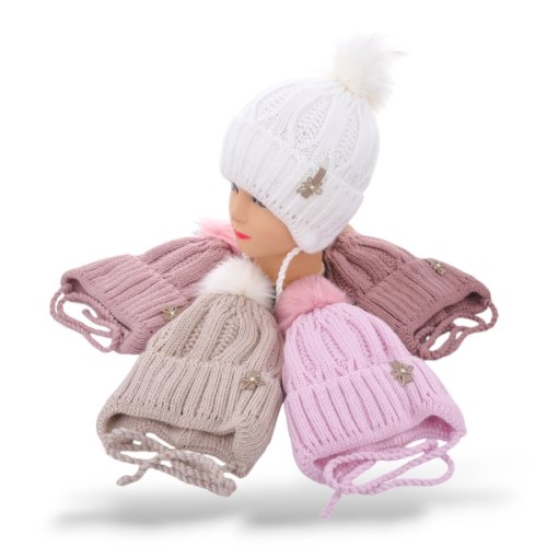 Шапка Angelica (50-54) WU001-6 на флісі mix (зима) Angelica WU001-6 на флісі mix