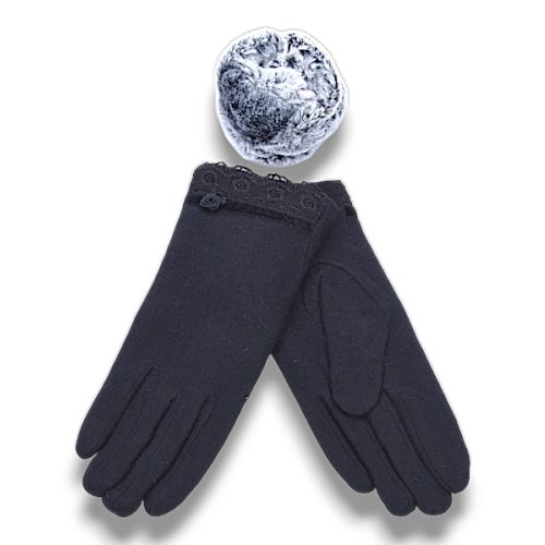 Перчатки YLZL (6.5-8.5) 96-14 black (зима) YLZL 96-14 black