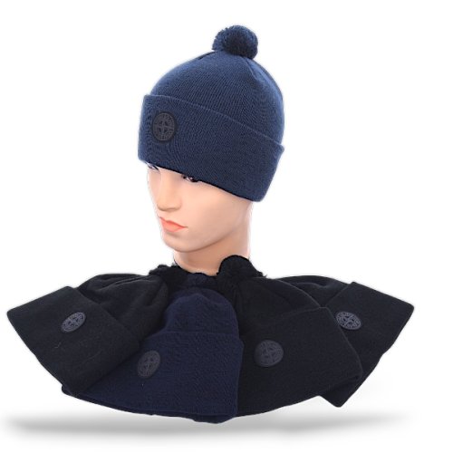 Шапка Angelica (56-60) MW025-1 подвійна mix (зима) Angelica MW025-1 подвійна mix