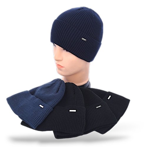 Шапка Angelica (56-60) MW012-2 на флісі mix (зима) Angelica MW012-2 на флісі mix