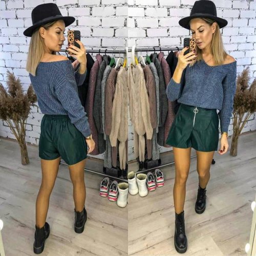 Шорты Valentina (42-48) VL26 green (лето) Valentina VL26 green