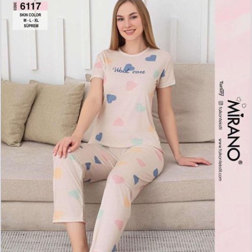 Пижама Disneyopt (M-XL) 6117 beige (лето) Disneyopt 6117 beige