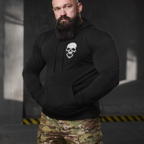 Худи Madoka (M-3XL) 683 black (деми) Madoka 683 black