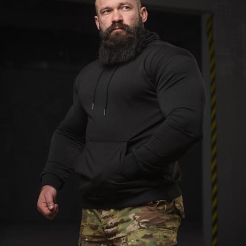 Худи Madoka (M-3XL) 689 black (деми) Madoka 689 black