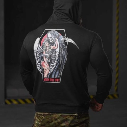 Худи Madoka (M-3XL) 689 black (деми) Madoka 689 black