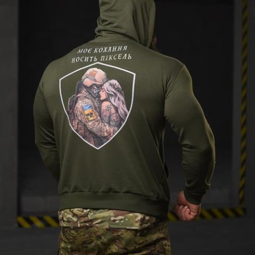 Худи Madoka (M-3XL) 690 khaki (деми) Madoka 690 khaki