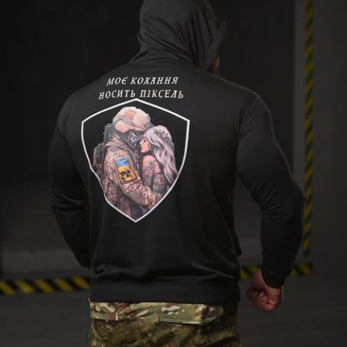 Худи Madoka (M-3XL) 691 black (деми) Madoka 691 black