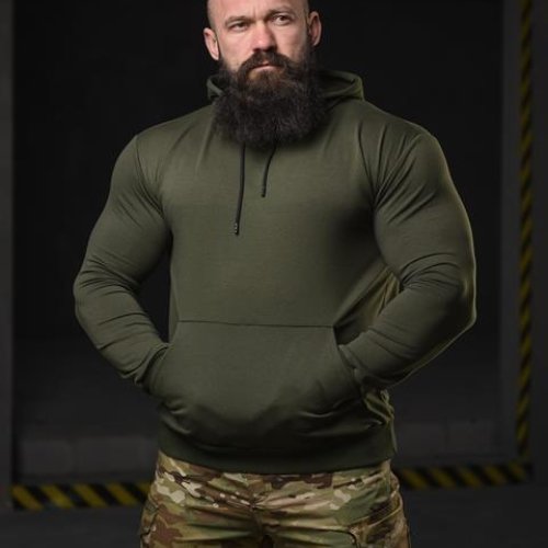 Худи Madoka (M-3XL) 692 khaki (деми) Madoka 692 khaki