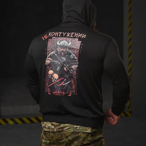 Худи Madoka (M-3XL) 694 black (деми) Madoka 694 black