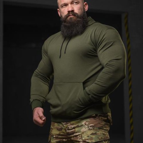 Худи Madoka (M-3XL) 695 khaki (деми) Madoka 695 khaki