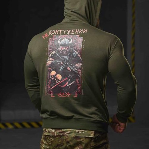 Худи Madoka (M-3XL) 695 khaki (деми) Madoka 695 khaki