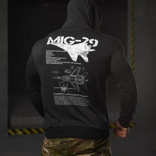 Худи Madoka (M-3XL) 697 black (деми) Madoka 697 black