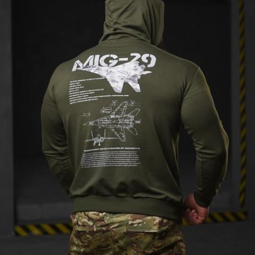 Худи Madoka (M-3XL) 698 khaki (деми) Madoka 698 khaki