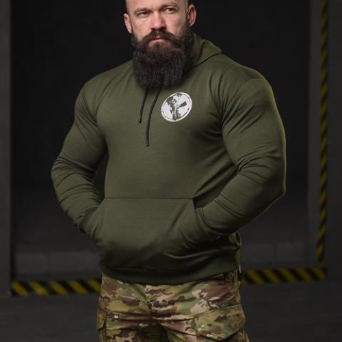 Худи Madoka (M-3XL) 701 khaki (деми) Madoka 701 khaki