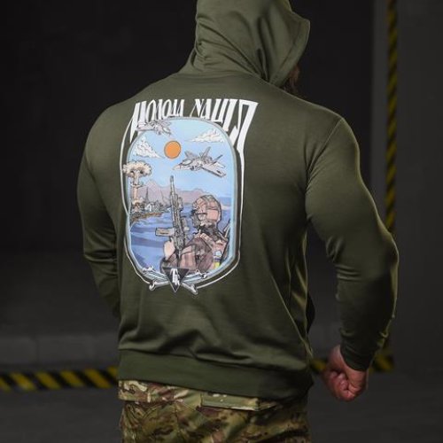 Худи Madoka (M-3XL) 701 khaki (деми) Madoka 701 khaki