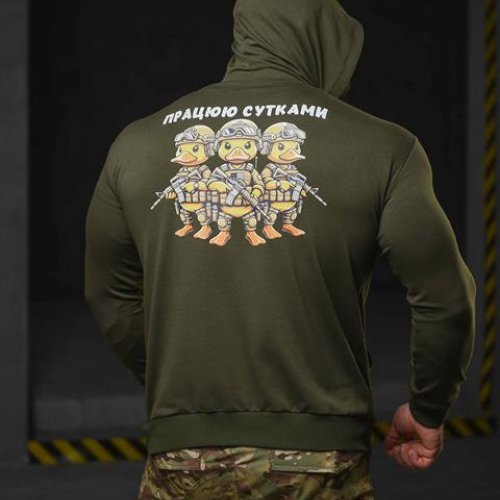 Худи Madoka (M-3XL) 703 khaki (деми) Madoka 703 khaki