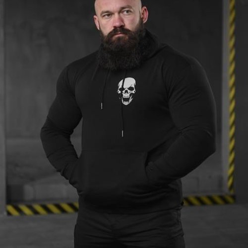 Худи Madoka (M-3XL) 704 black (деми) Madoka 704 black