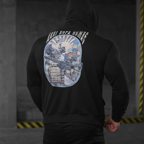 Худи Madoka (M-3XL) 704 black (деми) Madoka 704 black