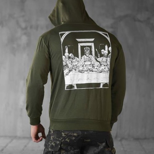 Худи Madoka (M-3XL) 707 khaki (деми) Madoka 707 khaki