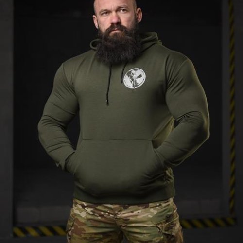 Худи Madoka (M-3XL) 716 khaki (деми) Madoka 716 khaki