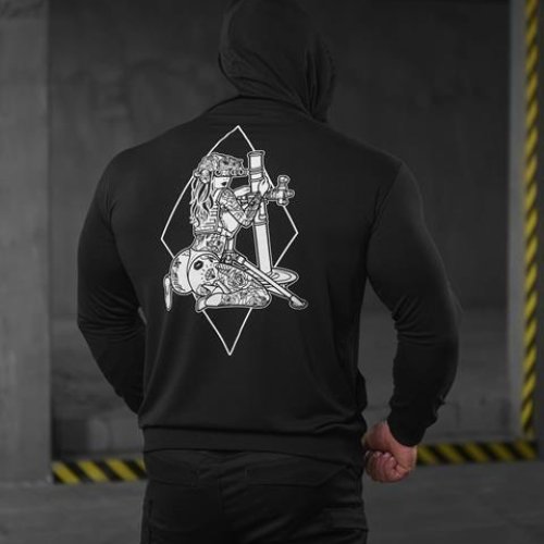 Худи Madoka (M-3XL) 717 black (деми) Madoka 717 black