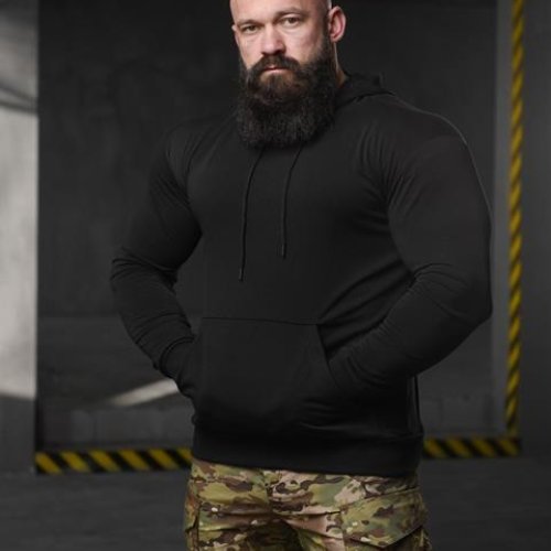 Худи Madoka (M-3XL) 719 black (деми) Madoka 719 black