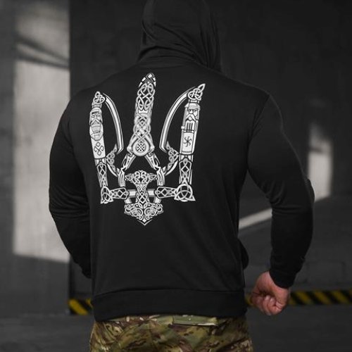 Худи Madoka (M-3XL) 719 black (деми) Madoka 719 black