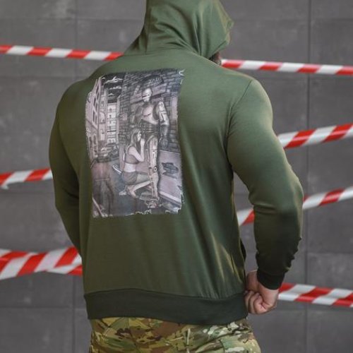 Худи Madoka (M-3XL) 732 green (деми) Madoka 732 green