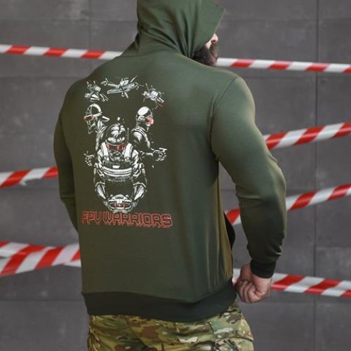 Худи Madoka (M-3XL) 734 green (деми) Madoka 734 green