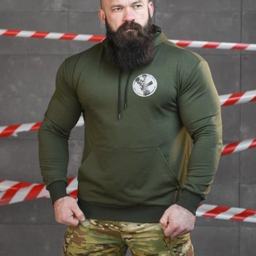 Худи Madoka (M-3XL) 735 green (деми) Madoka 735 green